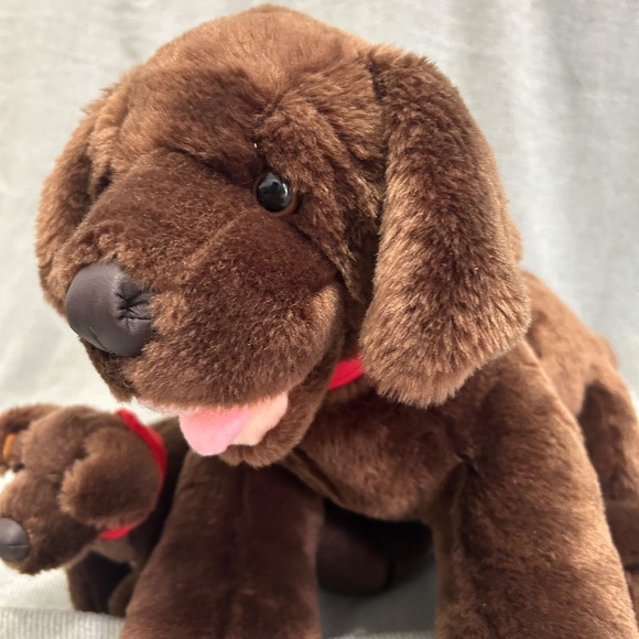 Build-A-Bear 2012 Kennel Pals Brown Labrador with Puppy - Picture 5 of 11